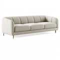 Canapé 3 places 220 cm en tissu beige style contemporain