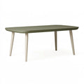 Table de salle à manger 180 x 90 x 75 cm en bois vert sauge style contemporain